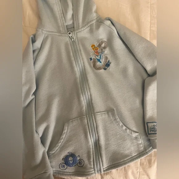 Disney’s Cinderella Lightweight Full Zip Jacket- Embroidered, Girls M